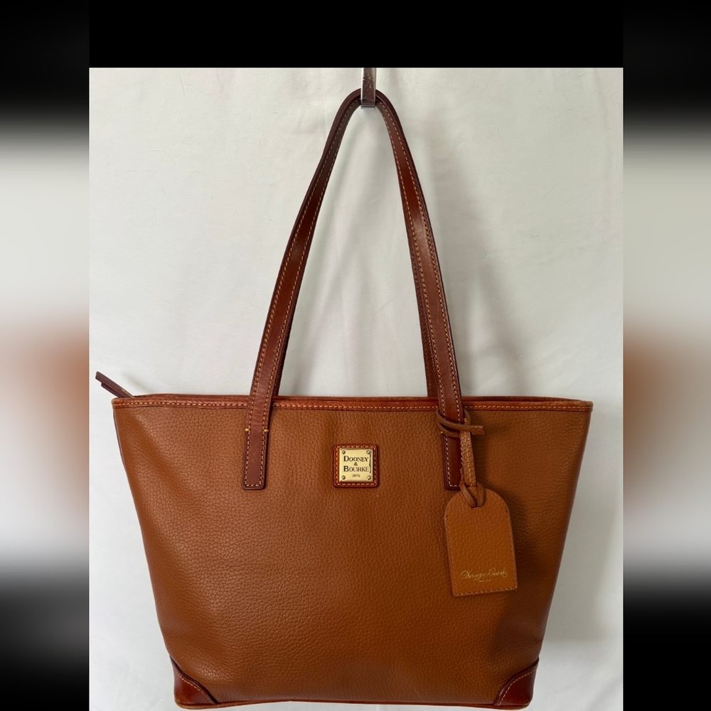 Dooney & Bourke Charlston Brown Leather Tote - Picture 3 of 8